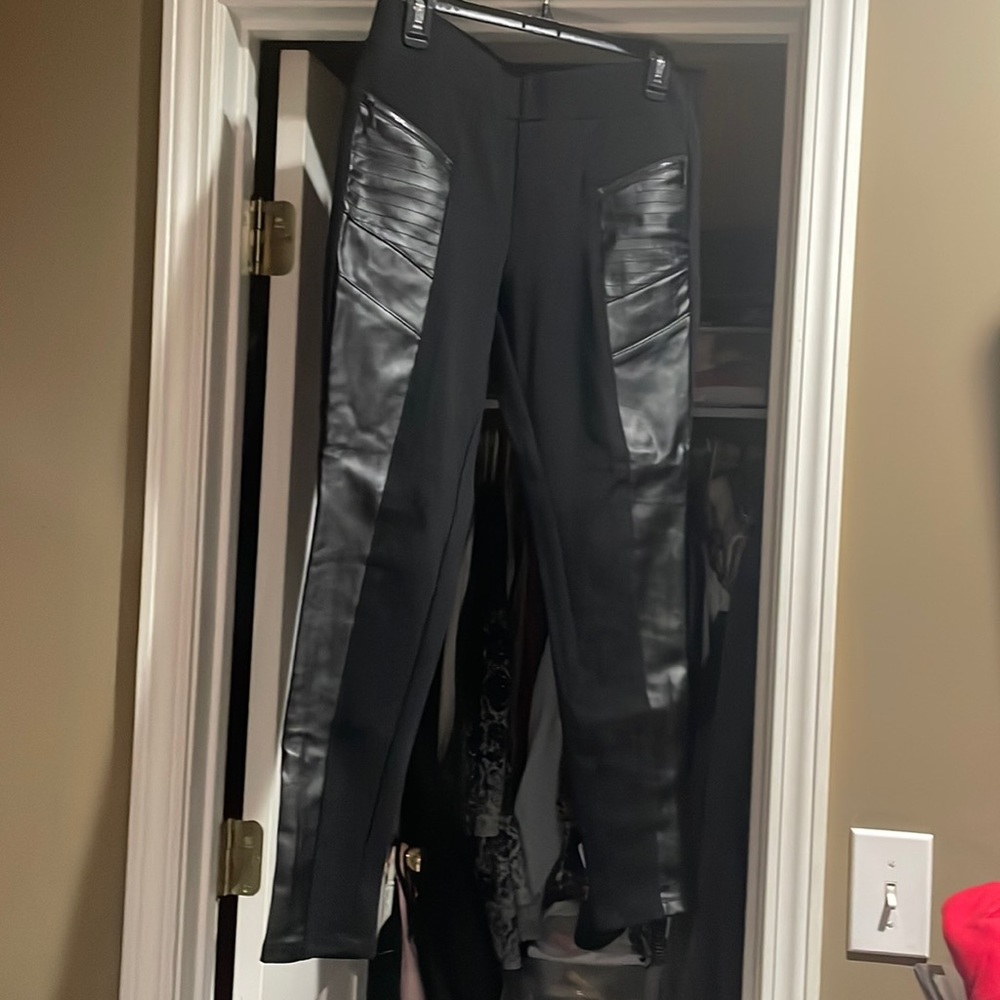 Black fitted pants